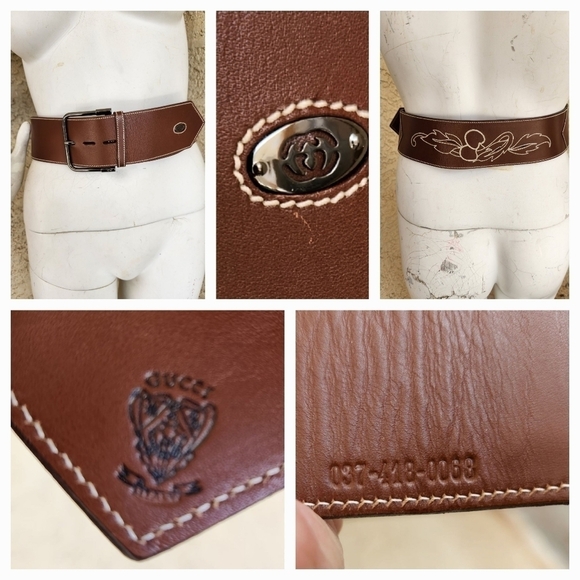 Vintage Gucci Leather BELT - Picture 3 of 14